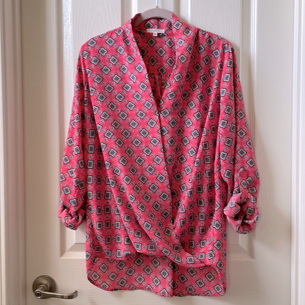 Pleione coral pink blouse